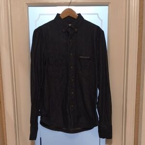 Superdry Men's Darkk Denim Button-Down Shirt Jacket